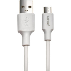 Кабель USB-MicroUSB 1m LuxCase QY-PM3 белый PVC