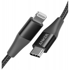 Кабель для Apple USB-C - Lightning MFI Anker PowerLine+ II 0.9м черный