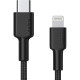 Кабель для Apple USB-C - Lightning Aukey Braided Nylon CB-CL1 1.2м черный