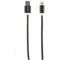 Кабель для Apple Lightning Red Line УТ000013405 нейлоновая оплетка 1м черный