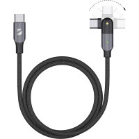 Кабель USB2.0 Cm-Cm 1,2m Deppa 72330 черный 3A поворотный
