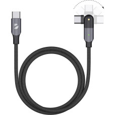 Кабель USB2.0 Cm-Cm 1,2m Deppa 72330 черный 3A поворотный