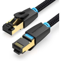 Патч-корд UTP 1м Vention ( IKGBF Black категория 8 тканевая оплетка