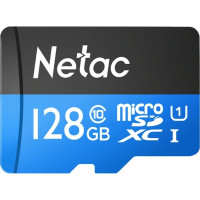 Micro SecureDigital 128GB Netac microSDXC Class10 NT02P500STN-128G-S P500 w/o adapter