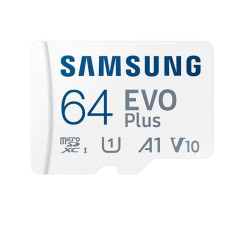 Micro SecureDigital 64Gb Samsung SDXC EVO+ 64GB V10 W/A MB-MC64KA/EU