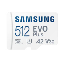 Micro SecureDigital 512Gb Samsung MB-MC512KA/RU/KR/APC EVO PLUS + adapter