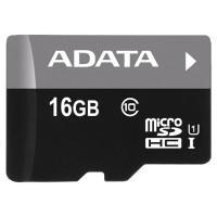 Флеш-карта microSDHC 16Гб A-Data , UHS-I Class 10 ( AUSDH16GUICL10-RA1 ) адаптер SD