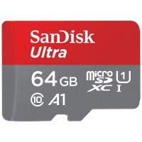 Флеш-карта microSDXC 64Гб Sandisk Ultra, Class 10/A1 ( SDSQUA4-064G-GN6MN )