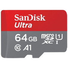 Флеш-карта microSDXC 64Гб Sandisk Ultra, Class 10/A1 ( SDSQUA4-064G-GN6MN )