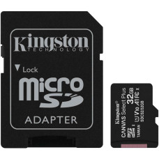 Флеш-карта 32Гб Kingston Canvas Select Plus SDHC Class 10 UHS-I ( SDCS2/32GB ) SD адаптер