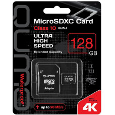 Флеш-карта microSDXC 128Гб Qumo UHS-I 3.0 ( QM128GMICSDXC10U1 ) адаптер SD