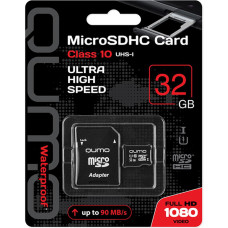 Флеш-карта microSDXC 32Гб Qumo UHS-I 3.0 ( QM32GMICSDHC10U1 ) адаптер SD