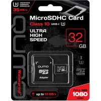Флеш-карта microSDXC 32Гб Qumo UHS-I 3.0 ( QM32GMICSDHC10U3 ) адаптер SD