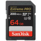Флеш-карта SecureDigital 64Gb SanDisk Extreme Pro SDXC Class 10 UHS-I U3 ( SDSDXXU-064G-GN4IN )