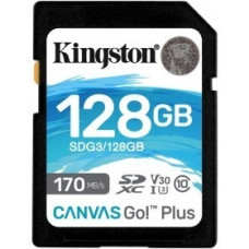 SecureDigital 128Gb Kingston Canvas Go Plus SDXC UHS-I U3 V30 (170/90 Mb/s) SDG3/128GB