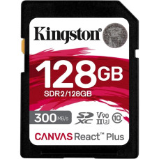 SecureDigital 128GB Kingston SDHC, UHS-I Class U3 V90, чтение: 300Мб/с, запись: 260Мб/с <SDR2/128GB>