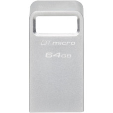 Kingston USB Drive 64GB DataTraveler Micro USB3.0, серебристый [DTMC3G2/64gb]