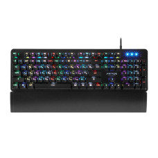 CBR KB 890 Armor, Клавиатура механическая игровая, USB, 104 кл., свитчи Outemu Blue, Anti-Ghosting, N-key rollover, RGB LED, 60 млн. наж., прорезин. ножки, корп. металл, подст. под запястье, каб. 1,8м