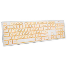Dialog Katana Клавиатура KK-ML17U WHITE - Multimedia, с янтарной подсветкой клавиш, USB, белая