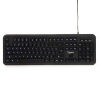 Клавиатура Gembird KB-200L черный USB {104 клавиши, подсветка белая, кабель 1.45м}