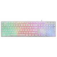 Клавиатура Oklick 550ML белый USB slim Multimedia LED [1061618]