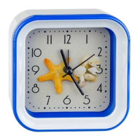 Perfeo Quartz часы-будильник "PF-TC-006", квадратные 10*10 см, звезда