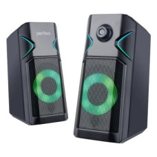 Perfeo колонки "DISCO", 2.0, мощность 2х3 Вт, USB, чёрн, Game Design, RGB подсветка
