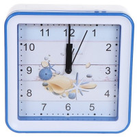 Perfeo Quartz часы-будильник "PF-TC-010", квадратные 14,8*14,8 см, подвес на стену, ракушка
