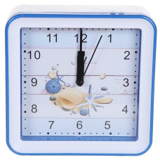 Perfeo Quartz часы-будильник "PF-TC-010", квадратные 14,8*14,8 см, подвес на стену, ракушка