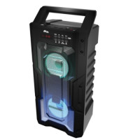 RITMIX SP-830B black {дисплей LED, эквалайзер, RGB-подсветка, до 8 часов, микрофонный вход Jack 6,3 мм, 1800 мАч, 7.4 В, microUSB DC 5В 2A, пластик, черный}