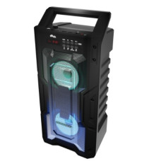 RITMIX SP-830B black {дисплей LED, эквалайзер, RGB-подсветка, до 8 часов, микрофонный вход Jack 6,3 мм, 1800 мАч, 7.4 В, microUSB DC 5В 2A, пластик, черный}