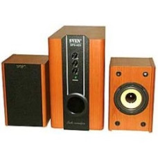 SVEN SPS-820, дерево {2.1, 2 сат. + сабвуфер,18 Вт + 2 х 10 Вт (RMS) , усил. - 20-20000 Гц, дерево}