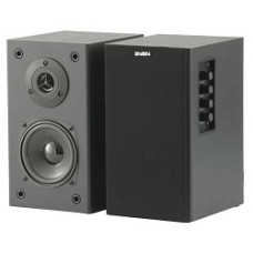 SVEN SPS-611 S, черная кожа {2.0, Активные, 2х300 Вт (PMPO), дерево}