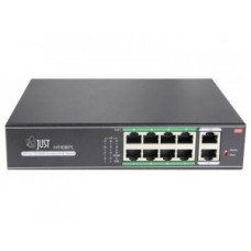 Just JT-H1108PGL Неуправляемый 10 портовый PoE коммутатор в металлическом корпусе