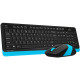 Комплект беспроводной A4Tech Fstyler FG1010 Black/Blue