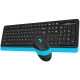 Комплект беспроводной A4Tech Fstyler FG1010 Black/Blue