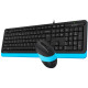 Комплект проводной A4Tech Fstyler F1010 Black/Blue