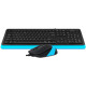 Комплект проводной A4Tech Fstyler F1010 Black/Blue