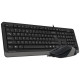 Комплект проводной A4Tech Fstyler F1010 Black/Grey