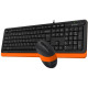 Комплект проводной A4Tech Fstyler F1010 Black/Orange