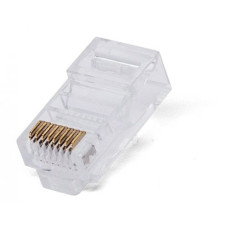 Filum FL-NA-PLUG5E-4 Коннектор RJ-45, 5E кат., сквозные отверстия, 8p8c, 6 мкм, универсальный, для одножильного и многожильного кабеля, уп/100 шт