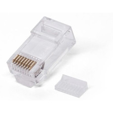 Filum FL-NA-PLUG5E-3 Коннектор RJ-45, 5E кат., со вставкой, 8p8c, 30 мкм, универсальный, для одножильного и многожильного кабеля, уп/100 шт