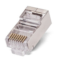 Filum FL-NA-PLUG6-3 Коннектор RJ-45, 6A кат., 8p8c, экран, 50 мкм, универсальный, для одножильного и многожильного кабеля, уп/100 шт
