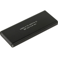 ORIENT 3502U3 Внешний контейнер, USB 3.0 для SSD M.2 (NGFF) SATA 6Gb/s (ASM1153E), поддержка TRIM, алюминий, черный цвет (30342)