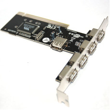 Контроллер PCI - USB2.0 Orient DC-602 порты: 4 внешн. 1 внутр. (VIA chip)