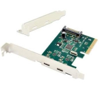 ORIENT AM-31U2PE-2С, Контроллер PCI-Ex4 v3.0, USB 3.2 Gen2 2-port ext Type-C, ASM1142 chipset, разъем доп.питания, разъем доп.питания, в комплекте LP планка крепления (30044)