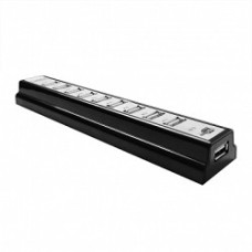CBR CH-310, USB-концентратор активный, 10 портов, USB 2.0/220В black