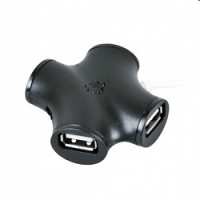 CBR CH-100 Black, USB-концентратор 4 порта, USB 2.0
