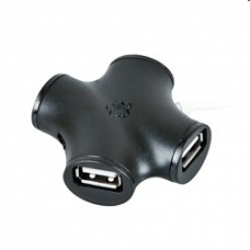 CBR CH-100 Black, USB-концентратор 4 порта, USB 2.0