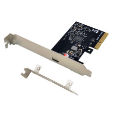 ORIENT AM-U3242PE-C, Контроллер PCI-Ex4 v3.0, USB 3.2 Gen2x2 (SuperSpeed USB 20Gbps), скорость до 20Гбит/с, 1-port Type-C, ASM3242 chipset, Self powered, в комплекте LP планка крепления (31333)